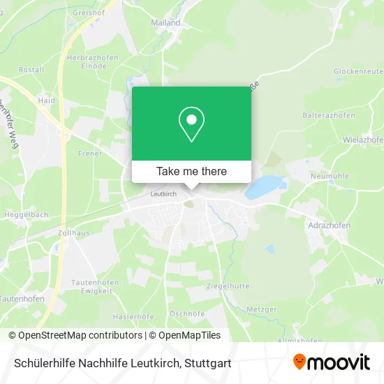 Карта Schülerhilfe Nachhilfe Leutkirch