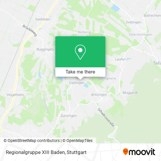 Карта Regionalgruppe XIII Baden