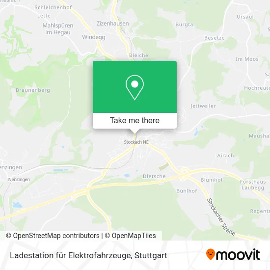 Карта Ladestation für Elektrofahrzeuge