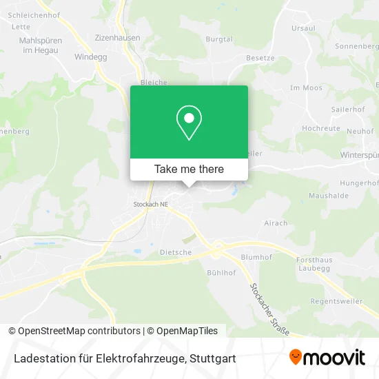 Карта Ladestation für Elektrofahrzeuge