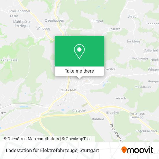 Карта Ladestation für Elektrofahrzeuge