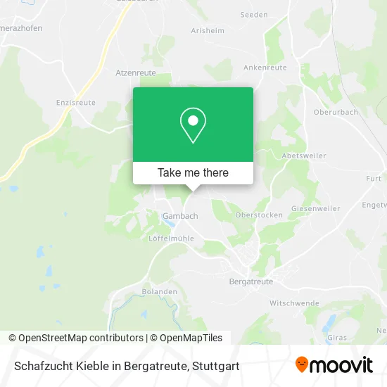 Карта Schafzucht Kieble in Bergatreute