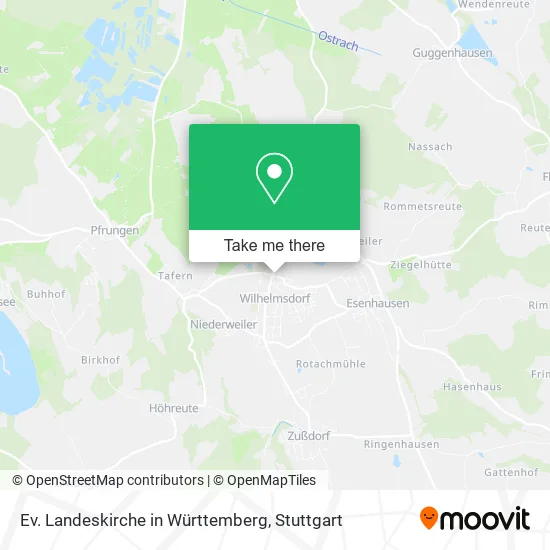 Карта Ev. Landeskirche in Württemberg