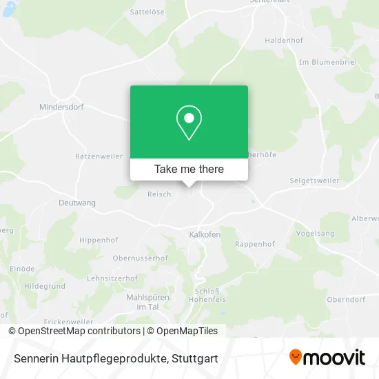 Карта Sennerin Hautpflegeprodukte