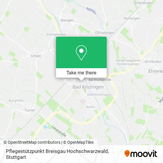 Карта Pflegestützpunkt Breisgau Hochschwarzwald