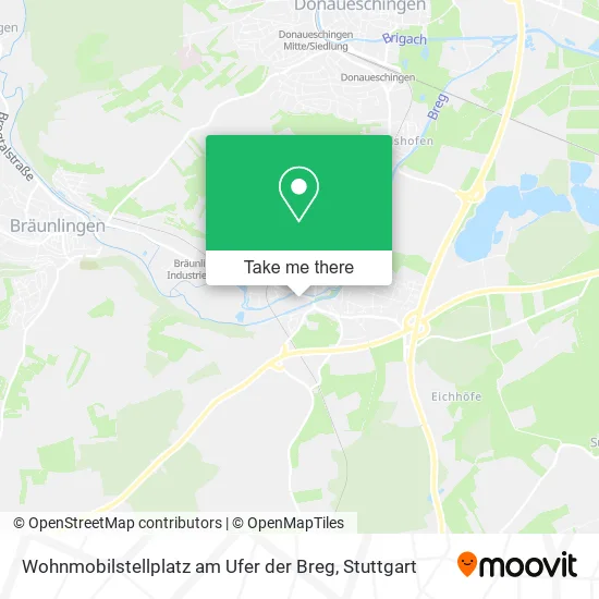 Карта Wohnmobilstellplatz am Ufer der Breg