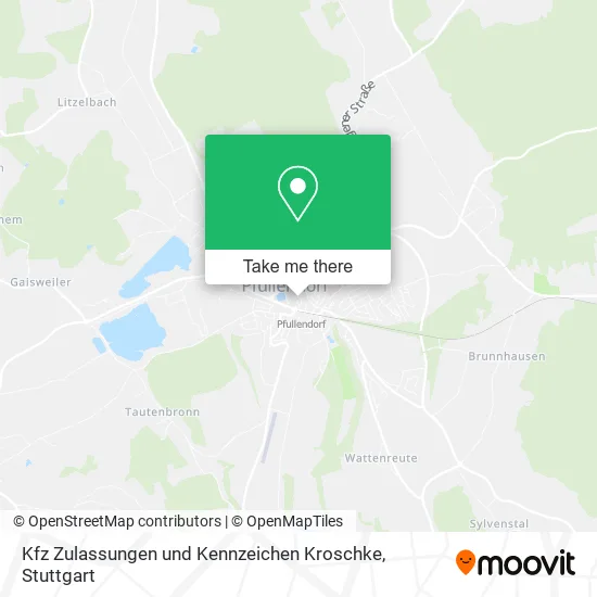 Карта Kfz Zulassungen und Kennzeichen Kroschke
