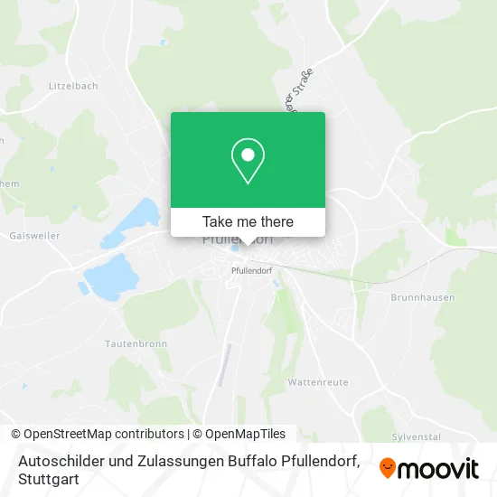 Карта Autoschilder und Zulassungen Buffalo Pfullendorf