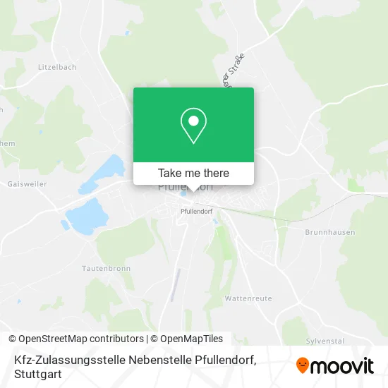 Карта Kfz-Zulassungsstelle Nebenstelle Pfullendorf