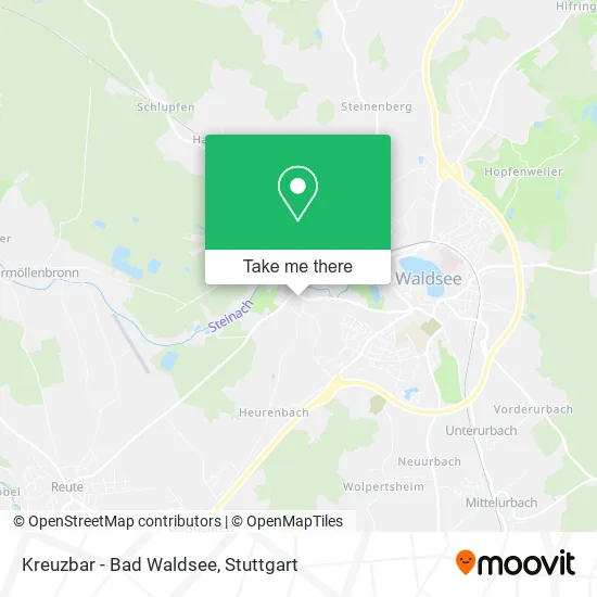 Карта Kreuzbar - Bad Waldsee