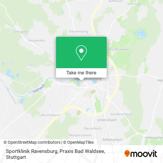 Карта Sportklinik Ravensburg, Praxis Bad Waldsee