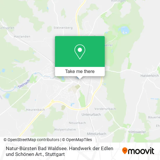 Карта Natur-Bürsten Bad Waldsee. Handwerk der Edlen und Schönen Art.