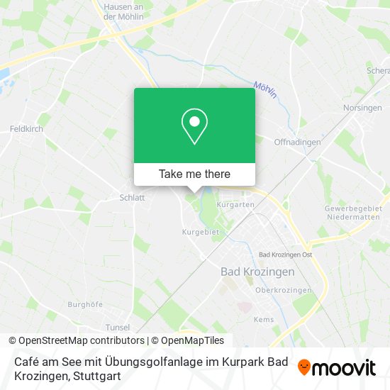 Café am See mit Übungsgolfanlage im Kurpark Bad Krozingen map