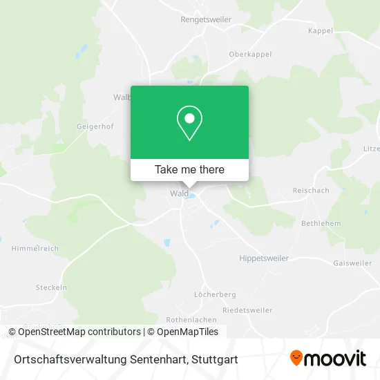 Карта Ortschaftsverwaltung Sentenhart