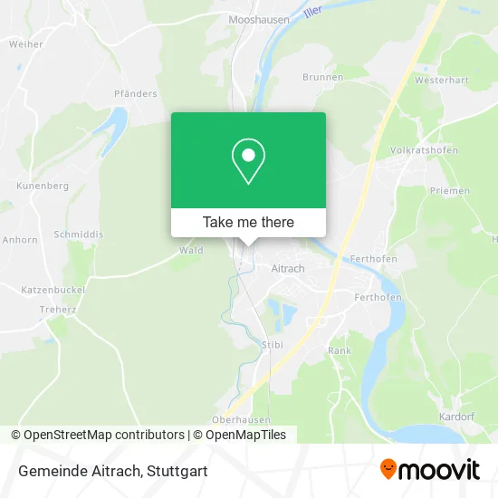Карта Gemeinde Aitrach