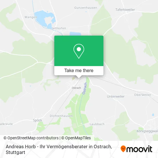 Карта Andreas Horb - Ihr Vermögensberater in Ostrach