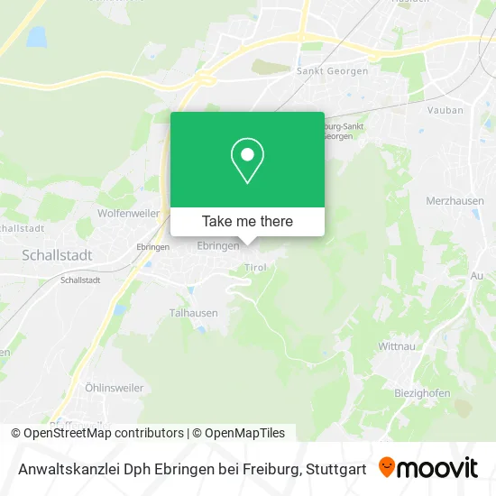 Карта Anwaltskanzlei Dph Ebringen bei Freiburg