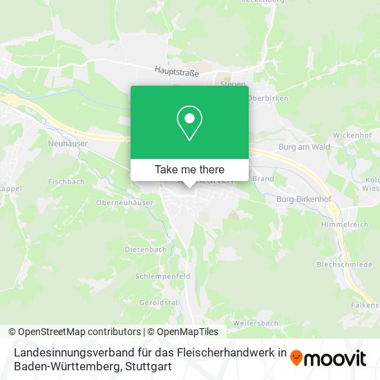 Landesinnungsverband für das Fleischerhandwerk in Baden-Württemberg map