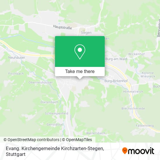 Карта Evang. Kirchengemeinde Kirchzarten-Stegen