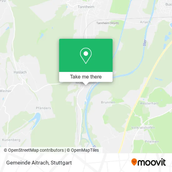Карта Gemeinde Aitrach