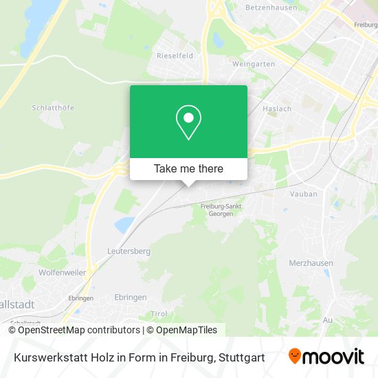Карта Kurswerkstatt Holz in Form in Freiburg