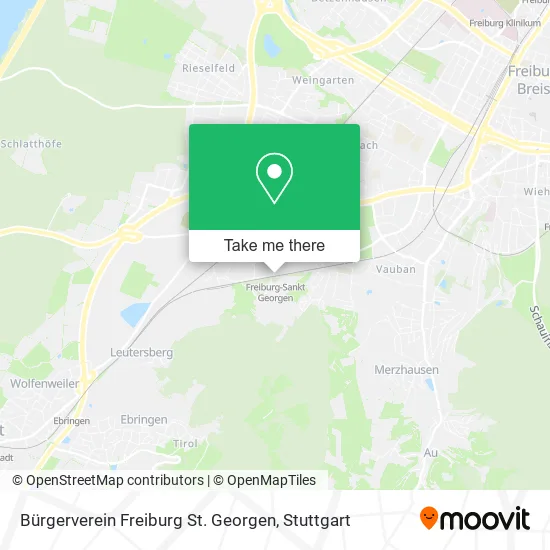 Карта Bürgerverein Freiburg St. Georgen