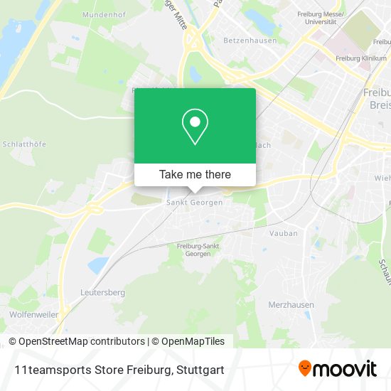 Карта 11teamsports Store Freiburg
