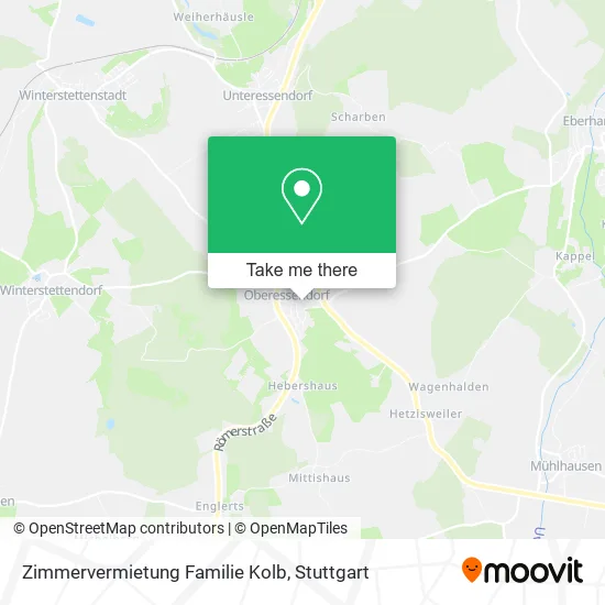 Карта Zimmervermietung Familie Kolb