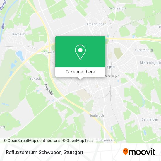 Refluxzentrum Schwaben map