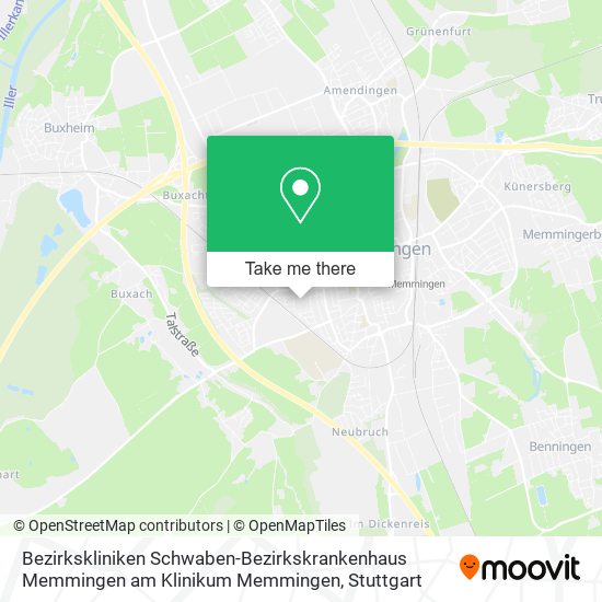 Bezirkskliniken Schwaben-Bezirkskrankenhaus Memmingen am Klinikum Memmingen map