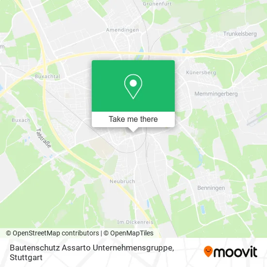 Карта Bautenschutz Assarto Unternehmensgruppe