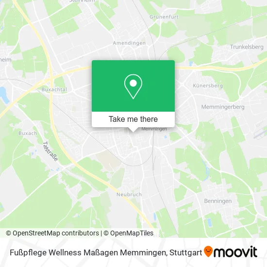 Карта Fußpflege Wellness Maßagen Memmingen
