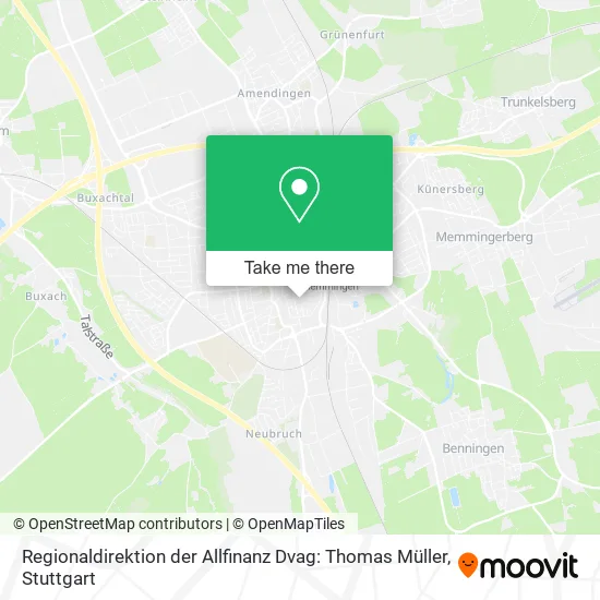 Карта Regionaldirektion der Allfinanz Dvag: Thomas Müller