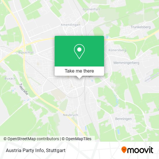 Austria Party Info map