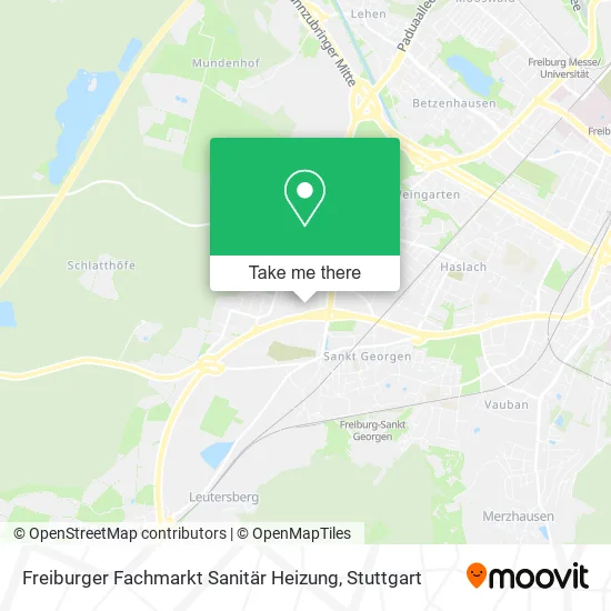 Карта Freiburger Fachmarkt Sanitär Heizung