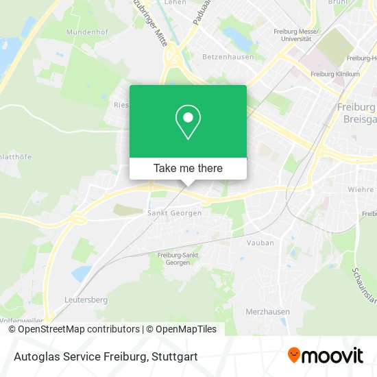 Autoglas Service Freiburg map