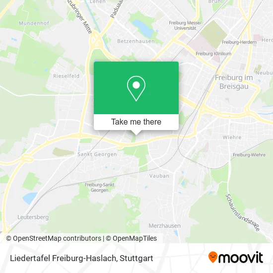 Карта Liedertafel Freiburg-Haslach