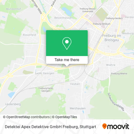 Карта Detektei Apex Detektive GmbH Freiburg