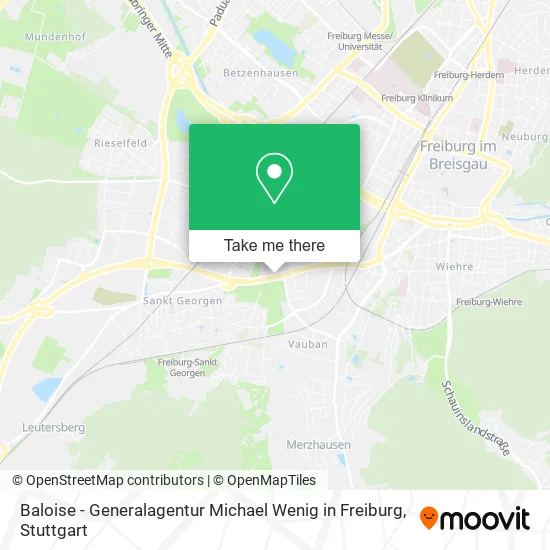 Карта Baloise - Generalagentur Michael Wenig in Freiburg