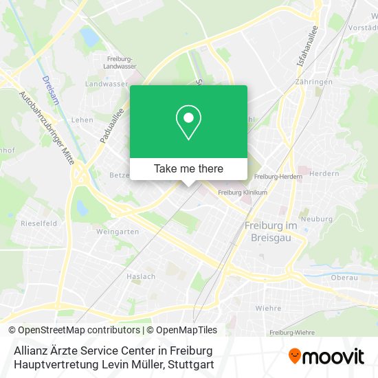 Allianz Ärzte Service Center in Freiburg Hauptvertretung Levin Müller map