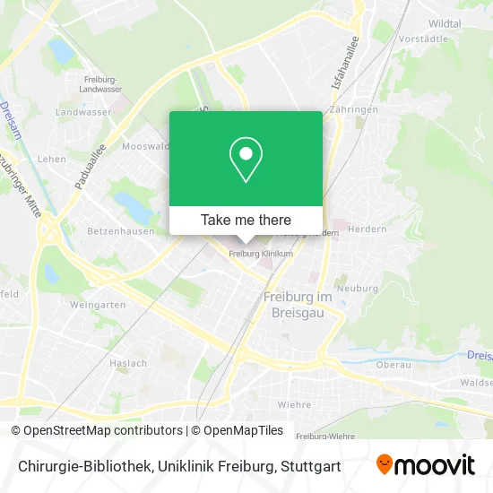 Карта Chirurgie-Bibliothek, Uniklinik Freiburg