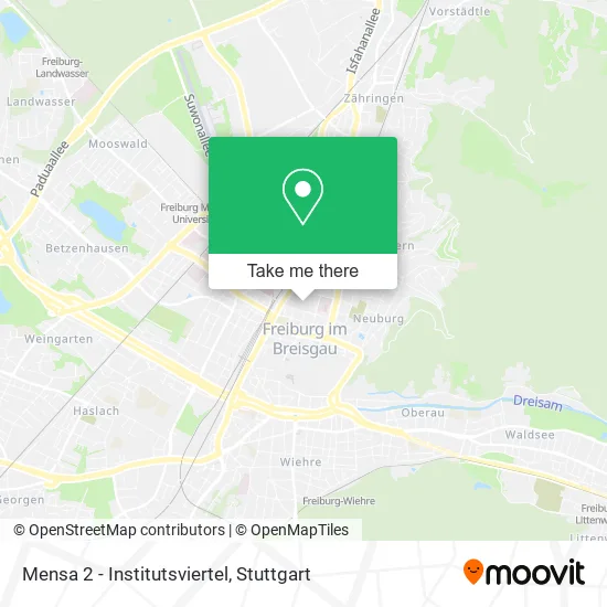 Карта Mensa 2 - Institutsviertel