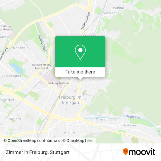 Zimmer in Freiburg map