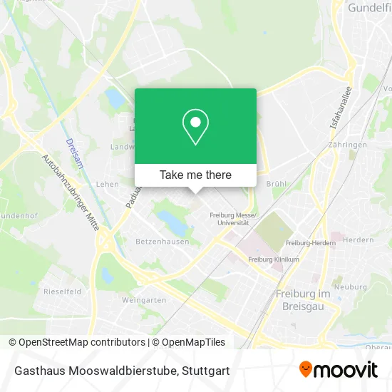 Карта Gasthaus Mooswaldbierstube