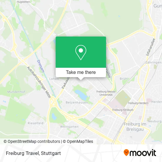Карта Freiburg Travel