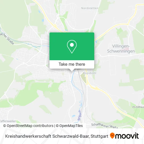 Карта Kreishandwerkerschaft Schwarzwald-Baar