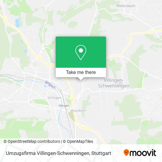 Карта Umzugsfirma Villingen-Schwenningen