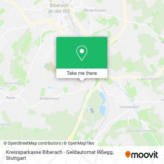 Kreissparkasse Biberach - Geldautomat Rißegg map