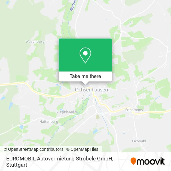 Карта EUROMOBIL Autovermietung Ströbele GmbH