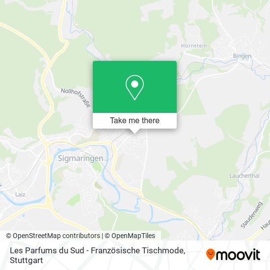 Les Parfums du Sud - Französische Tischmode map